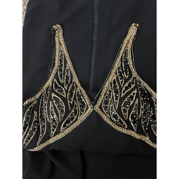 Vintage Rickie Freeman Black and Gold Gown - Size 6 - Picture 8 of 14